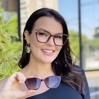 safine com br oculos feminino 2 em 1 clip on gatinho marsala dalila 2