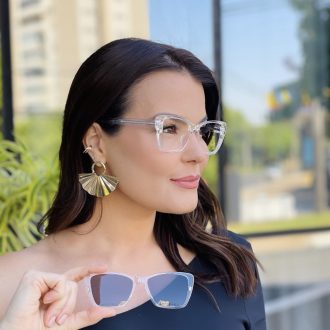 safine com br oculos feminino 2 em 1 clip on gatinho transparente pamela 7