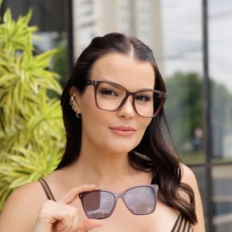 safine com br oculos feminino 2 em 1 clip on quadrado marrom luma 3