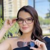 safine com br oculos feminino 2 em 1 clip on retangular cinza bruna 13