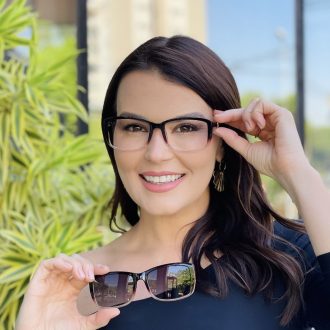 safine com br oculos feminino 2 em 1 clip on retangular marrom bruna 3