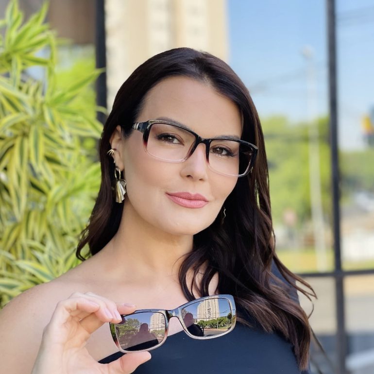 safine com br oculos feminino 2 em 1 clip on retangular marrom bruna 4
