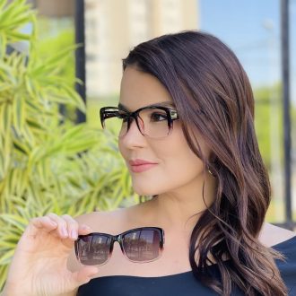 safine com br oculos feminino 2 em 1 clip on retangular marrom bruna 7