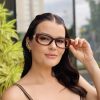 safine com br oculos feminino 2 em 1 clip on retangular marrom paty 14