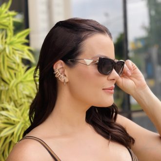 safine com br oculos feminino 2 em 1 clip on retangular marrom paty 2