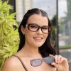 safine com br oculos feminino 2 em 1 clip on retangular marrom paty 4