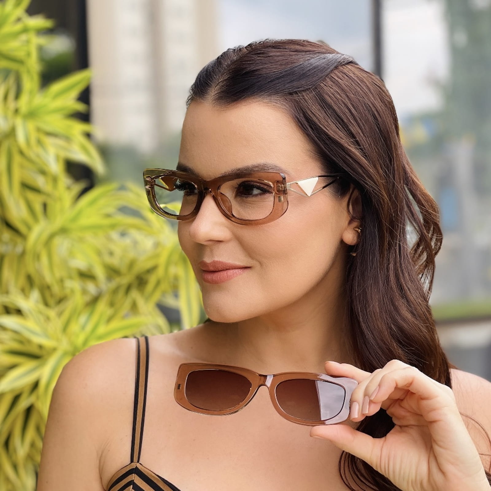 safine com br oculos feminino 2 em 1 clip on retangular marrom transparente paty 12 safine com br oculos feminino 2 em 1 clip on retangular marrom transparente paty 12