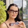 safine com br oculos feminino 2 em 1 clip on retangular marsala paty 7