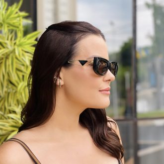 safine com br oculos feminino 2 em 1 clip on retangular preto e marrom paty 9