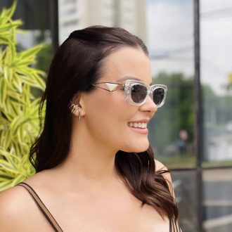 safine com br oculos feminino 2 em 1 clip on retangular transparente paty 2