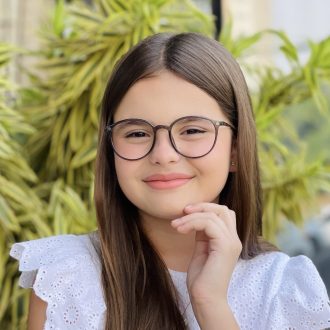 safine com br oculos infantil 2 em 1 clip on redondo cinza aninha 3
