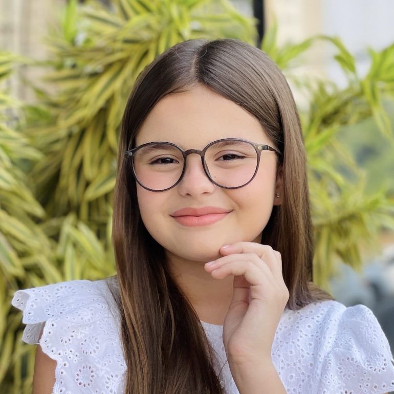 safine com br oculos infantil 2 em 1 clip on redondo cinza aninha 3
