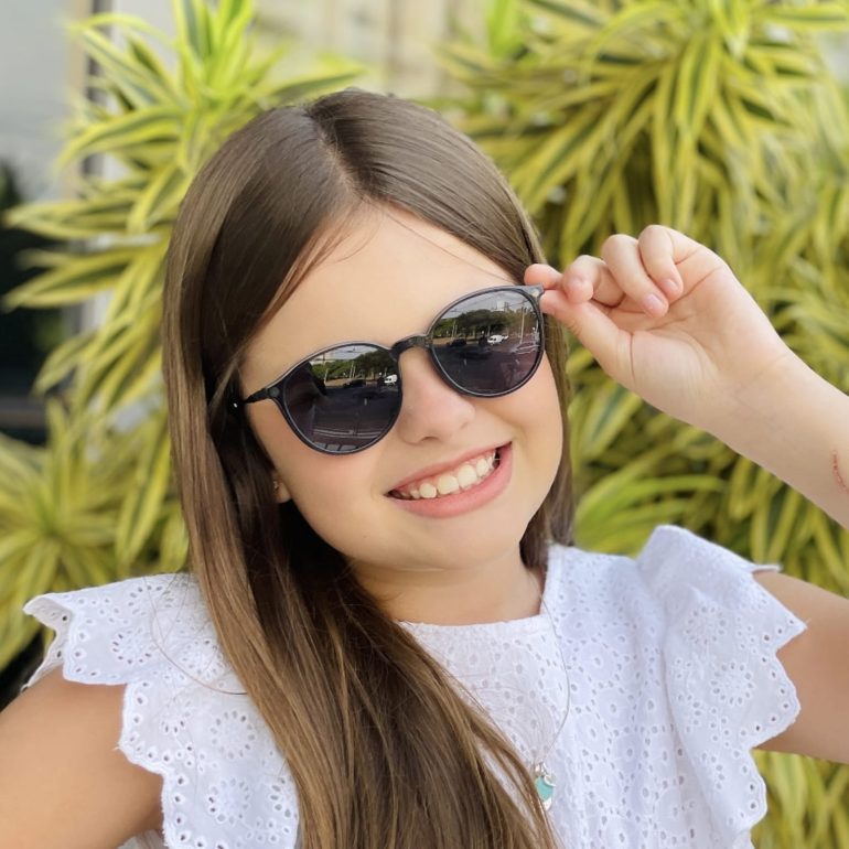 safine com br oculos infantil 2 em 1 clip on redondo cinza aninha 6