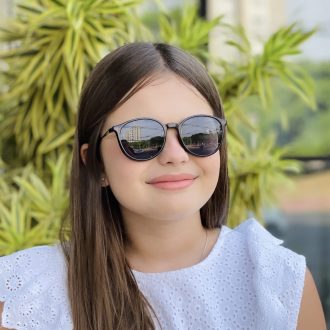 safine com br oculos infantil 2 em 1 clip on redondo marrom aninha 7