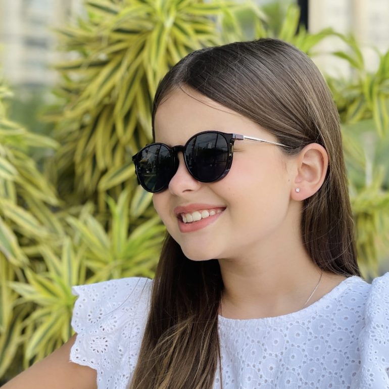 safine com br oculos infantil 2 em 1 clip on redondo marrom aninha