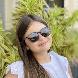 safine com br oculos infantil 2 em 1 clip on redondo marrom aninha 9