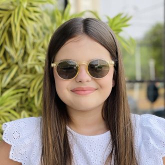 safine com br oculos infantil de sol redondo champanhe sofie 2