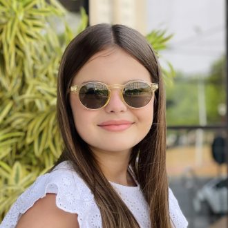 safine com br oculos infantil de sol redondo champanhe sofie