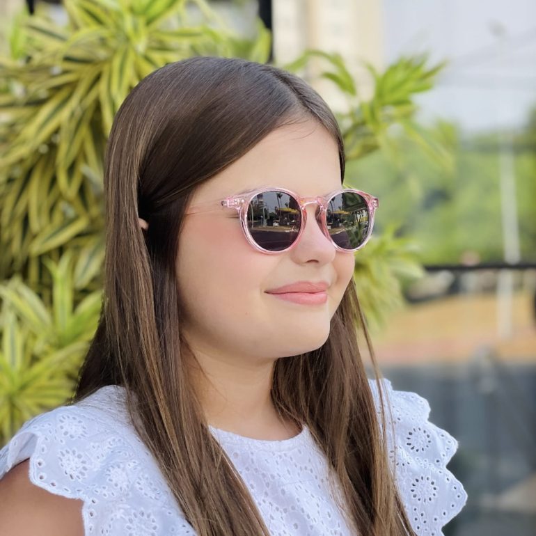 safine com br oculos infantil de sol redondo rosa sofie 2