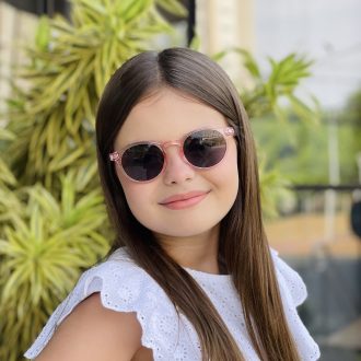 safine com br oculos infantil de sol redondo rosa sofie