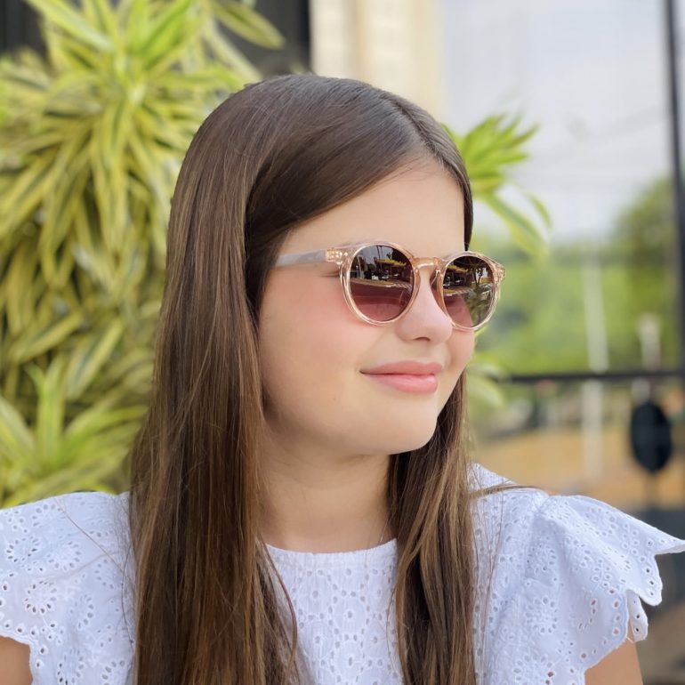 safine com br oculos infantil de sol redondo rose sofie