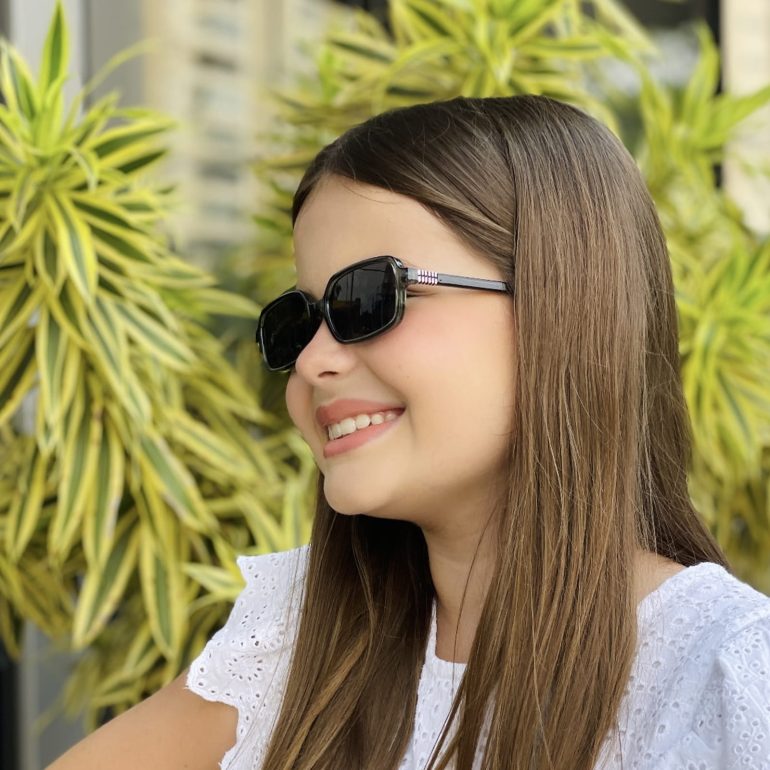safine com br oculos infantil de sol retangular verde caca