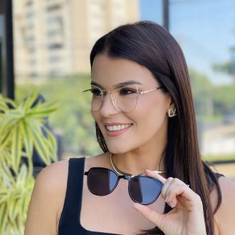 safine com br oculos 2 em 1 clip on gatinho dourado e marrom louise