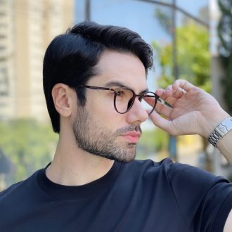 safine com br oculos 2 em 1 clip on masculino redondo marrom otto 2 0 7