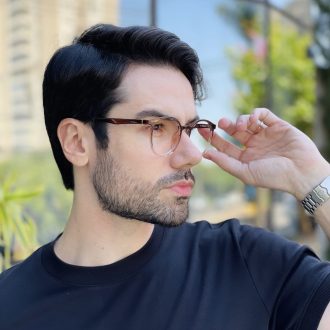 safine com br oculos 2 em 1 clip on redondo marrom degrade joao 1