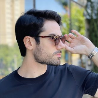 safine com br oculos 2 em 1 clip on redondo marrom degrade joao 7