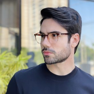 safine com br oculos 2 em 1 clip on redondo marrom degrade joao 8