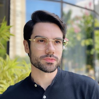 safine com br oculos de grau masculino hexagonal dourado geovani 2 0 1