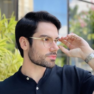 safine com br oculos de grau masculino hexagonal dourado geovani 2 0 7