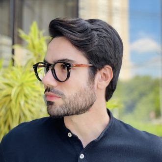 safine com br oculos de grau masculino redondo preto e marrom gustavo 2 0 1