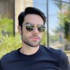 safine com br oculos de sol masculino redondo dourado rafael