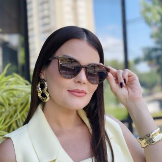 safine com br oculos 2 em 1 clip on redondo marrom transparente liza