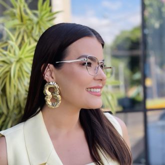 safine com br oculos de grau feminino hexagonal prata karen 2 0 1