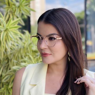 safine com br oculos de grau feminino hexagonal rose karen 2 0 3