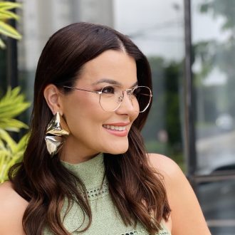 safine com br oculos de grau feminino hexagonal rose laura 2