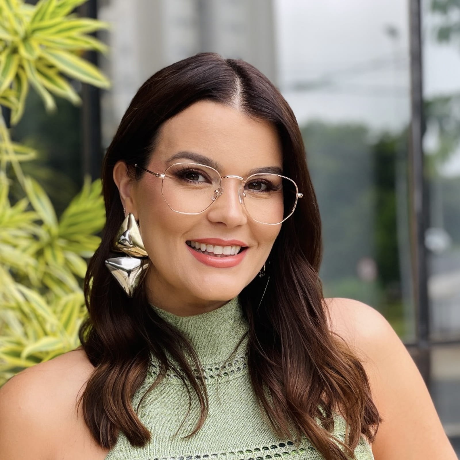 safine com br oculos de grau feminino hexagonal rose laura