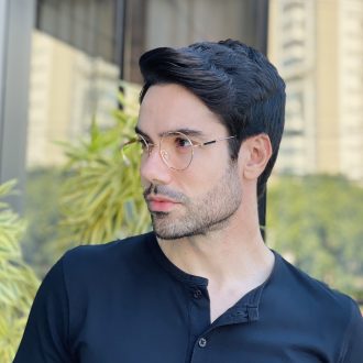 safine com br oculos 2 em 1 clip on masculino redondo dourado e preto douglas 2 0 8