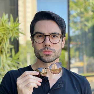 safine com br oculos 2 em 1 clip on masculino redondo marrom joao