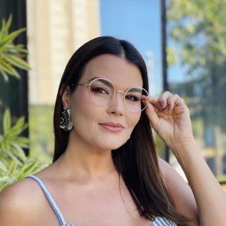 safine com br oculos 2 em 1 clip on redondo marrom e dourado nicole 2 0 6