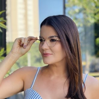 safine com br oculos 2 em 1 clip on redondo marrom e dourado nicole 2 0 7