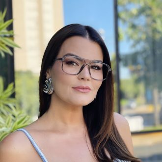 safine com br oculos de grau feminino aviador cinza beth 3