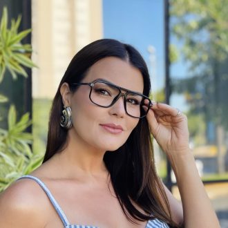 safine com br oculos de grau feminino aviador preto beth 1