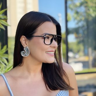 safine com br oculos de grau feminino aviador preto beth 3