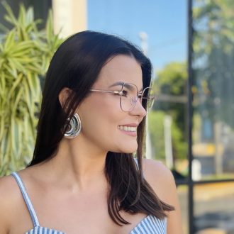 safine com br oculos de grau feminino quadrado nude elisa