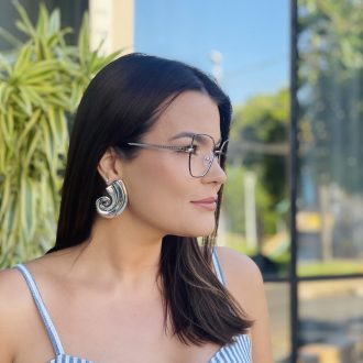 safine com br oculos de grau feminino quadrado preto e prata elisa 2