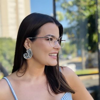 safine com br oculos de grau feminino redondo bege tati 3